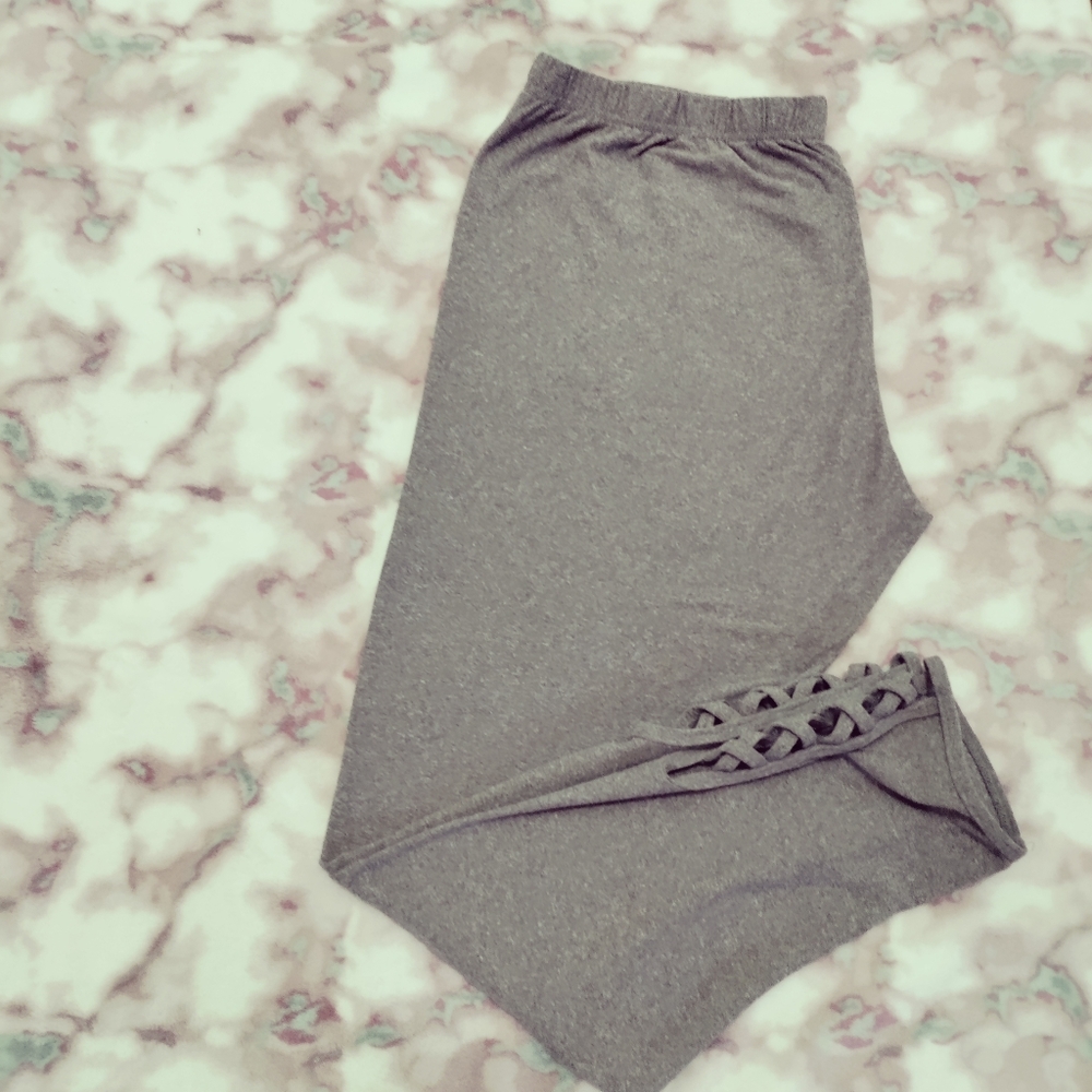 Gray Ankle Length Leggings Size XXL(19) Jr's